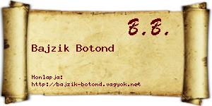 Bajzik Botond névjegykártya